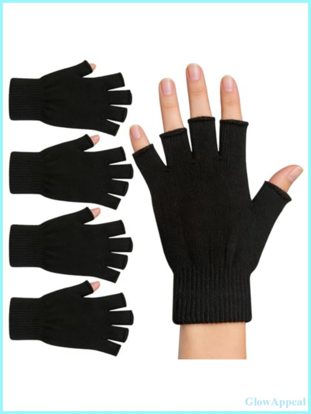Fingerless Gloves Half Finger Knit Thermal Winter Driving Cycling Texting Unisex